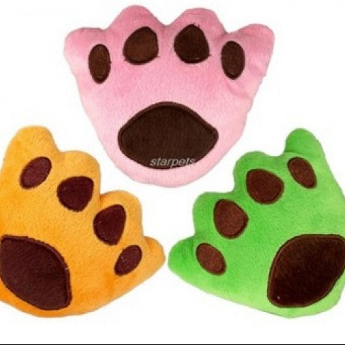 Soft Plush Bear Paw Squeaky Toy