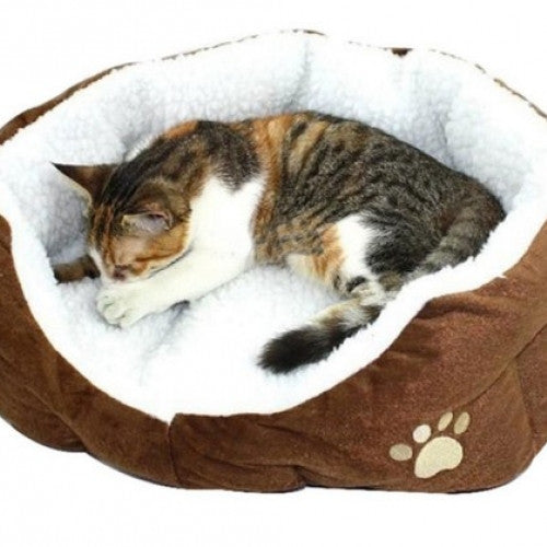 Cute Paw Print Soft Fleece Bed