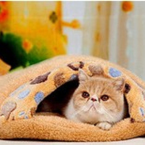 Half Covered Cushion Cat Bed